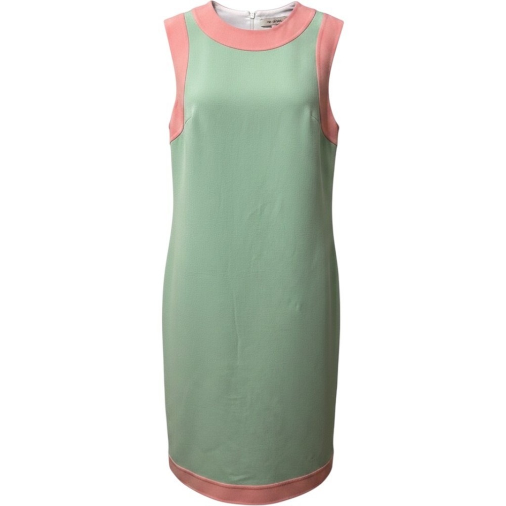 Michael Kors Vintage Runway Mint Pink Stretch Wool Mod Dress Size 2